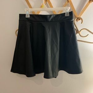 Pleather mini skirt